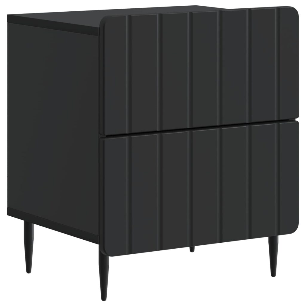 Yöpöytäkaappi Musta 43 x 34,5 x 49,5 cm Tekninen puu