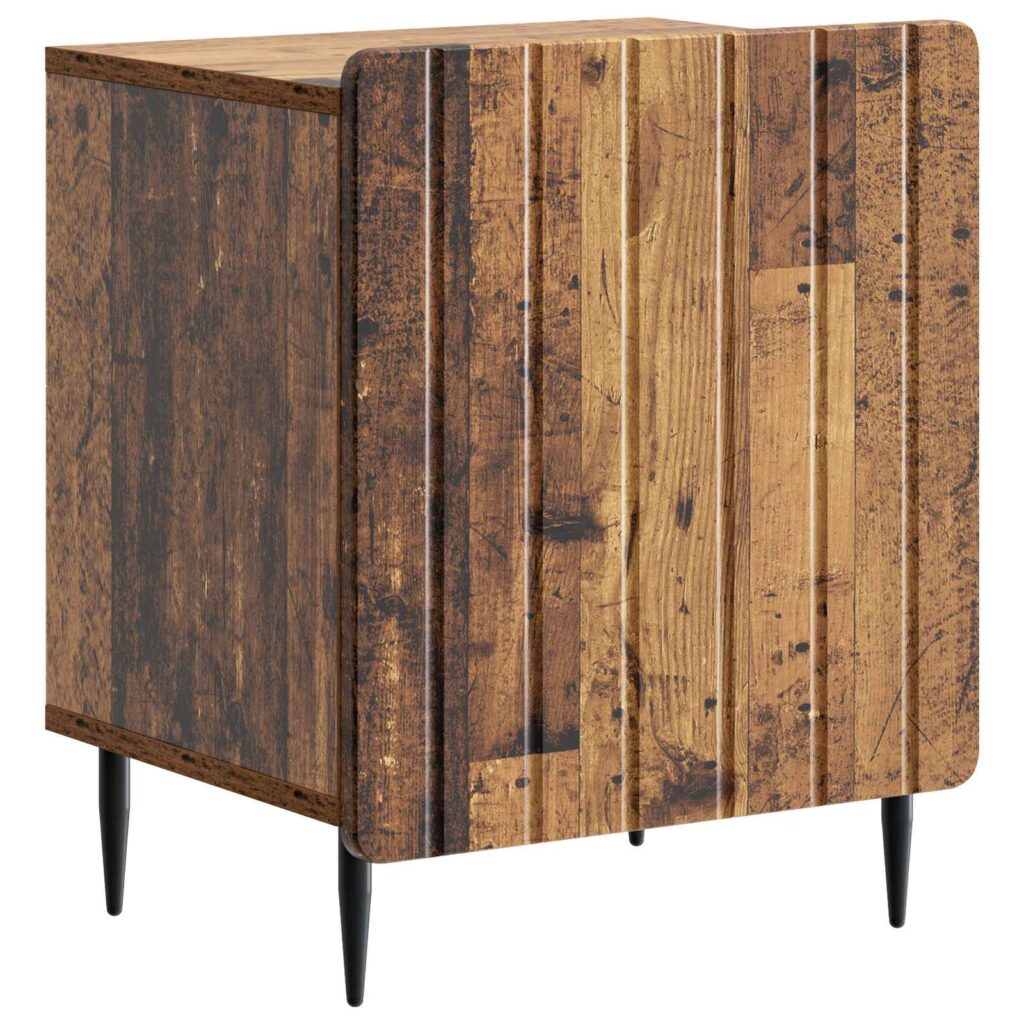 Yöpöytäkaappi Vanha puu 43 x 34,5 x 52 cm Tekninen puu