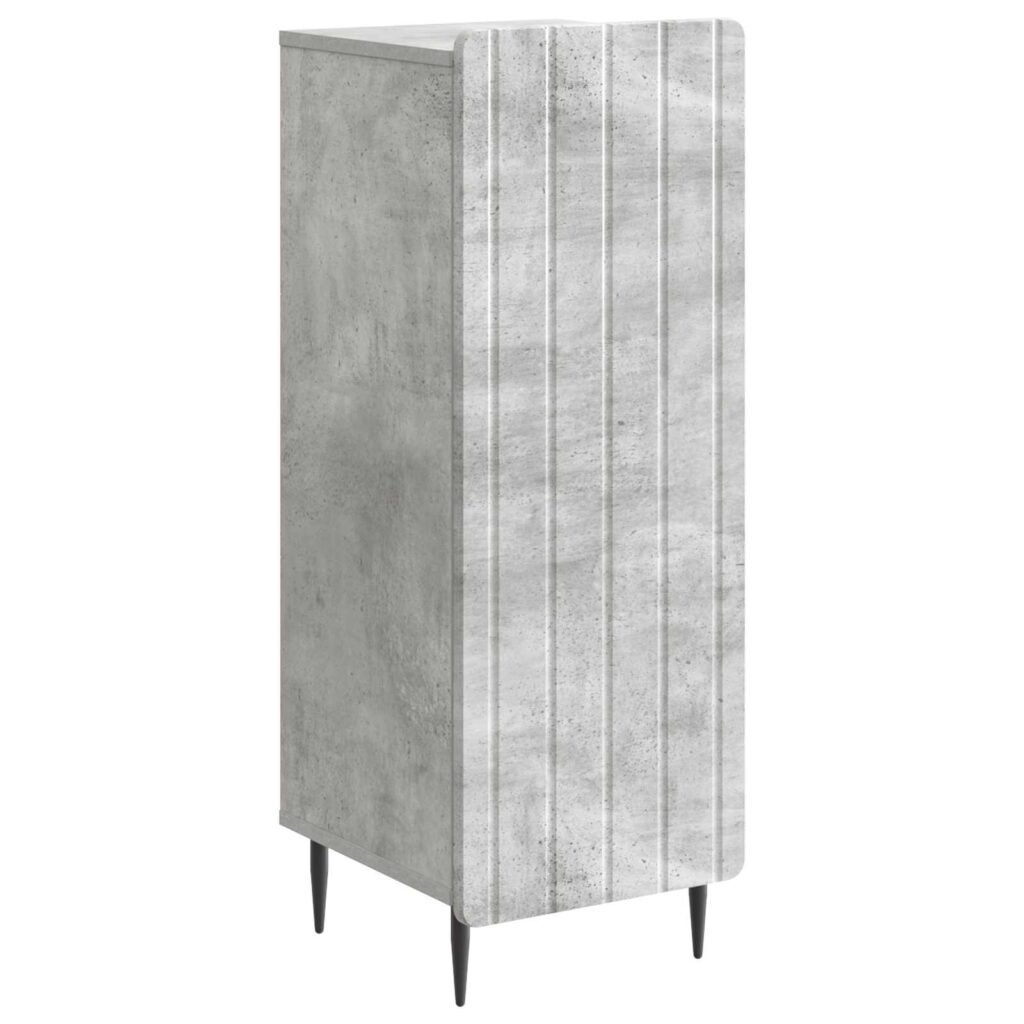 Sivupöytä Betoninharmaa 34,5 x 33 x 92 cm Tekninen puu