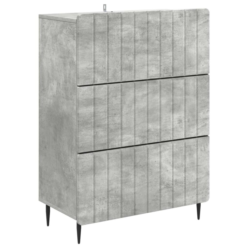 Laatikkokaappi Betoninharmaa 66 x 34,5 x 92 cm Tekninen puu