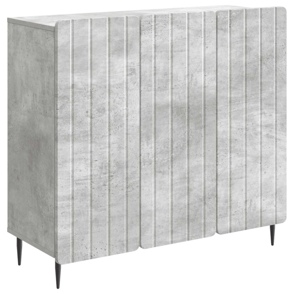 Sivupöytä Betoninharmaa 89 x 34,5 x 82 cm Tekninen puu