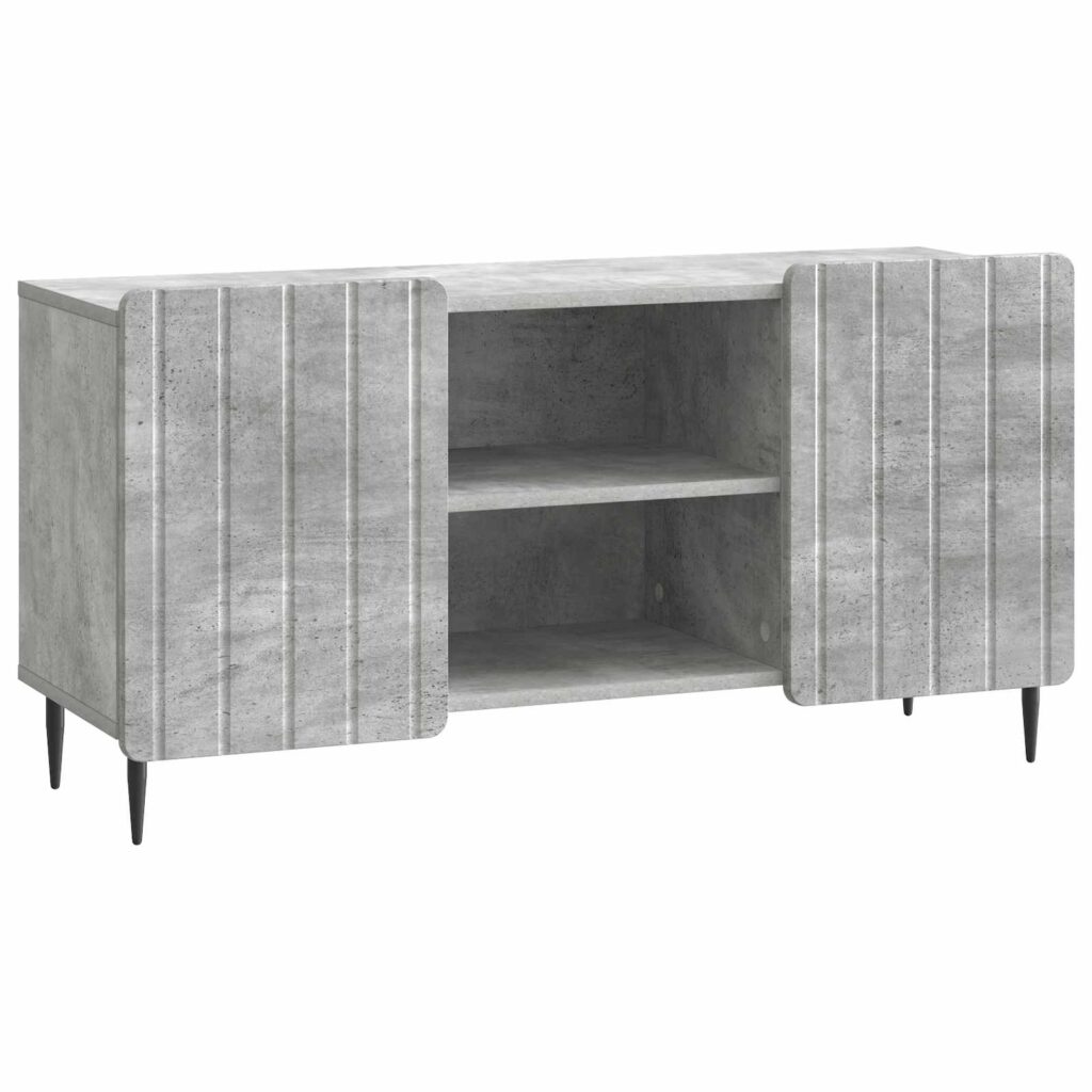 TV-kaappi Betoninharmaa 102 x 34,5 x 52 cm Tekninen puu