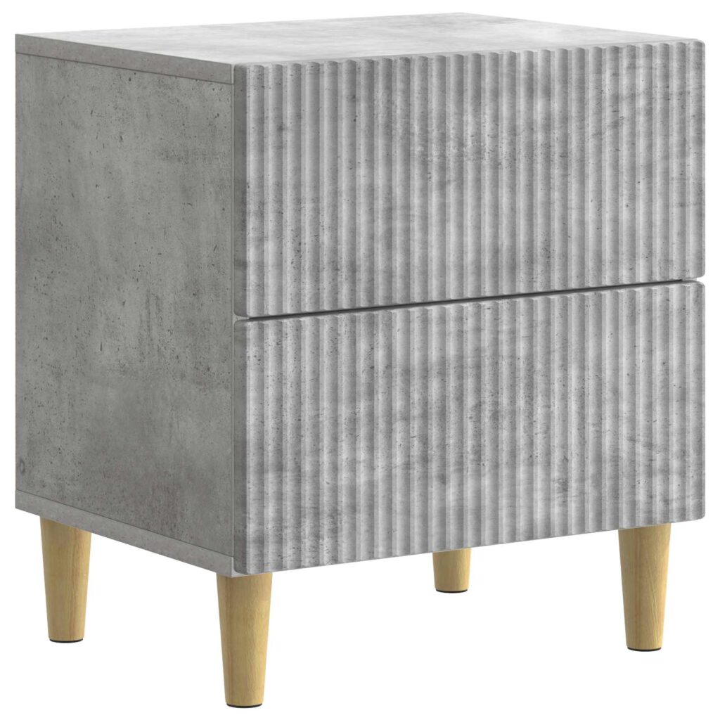 Yöpöytäkaappi Betoninharmaa 43 x 34,5 x 48 cm Tekninen puu