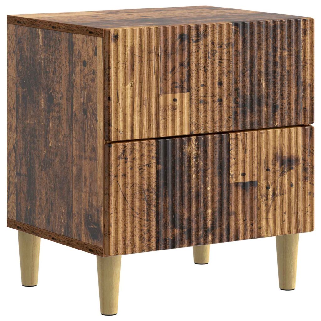 Yöpöytäkaappi Vanha puu 43 x 34,5 x 48 cm Tekninen puu