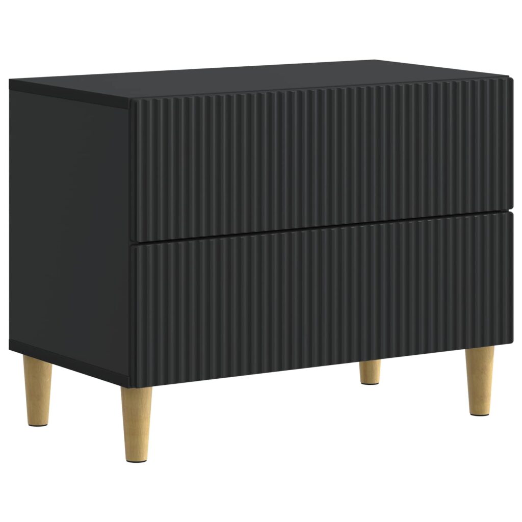 Yöpöytäkaappi Musta 62 x 34,5 x 48 cm Tekninen puu