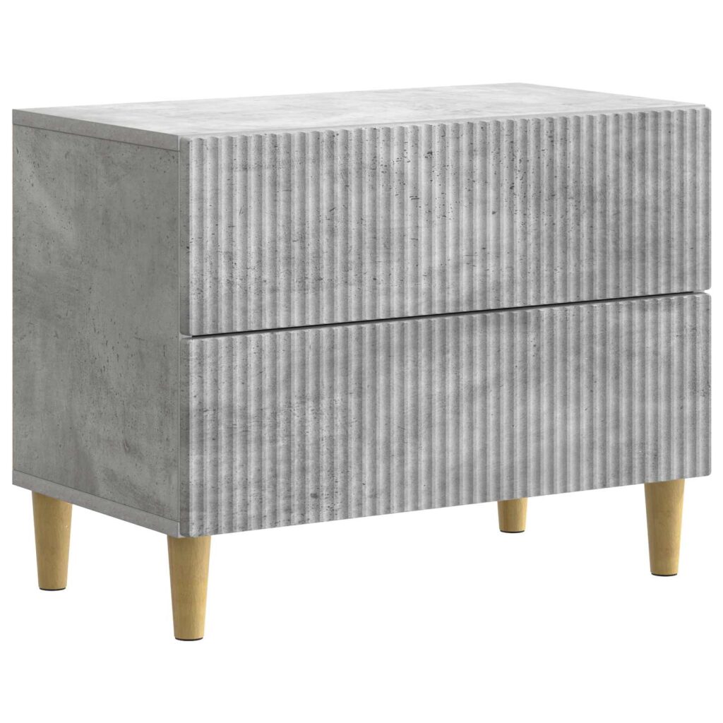 Yöpöytäkaappi Betoninharmaa 62 x 34,5 x 48 cm Tekninen puu