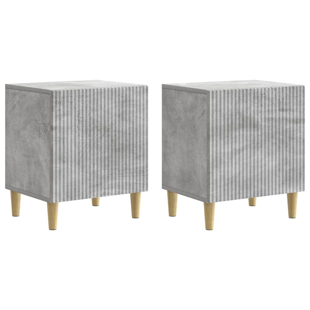 Yöpöytäkaappi 2 pcs Betoninharmaa 43 x 34,5 x 50 cm