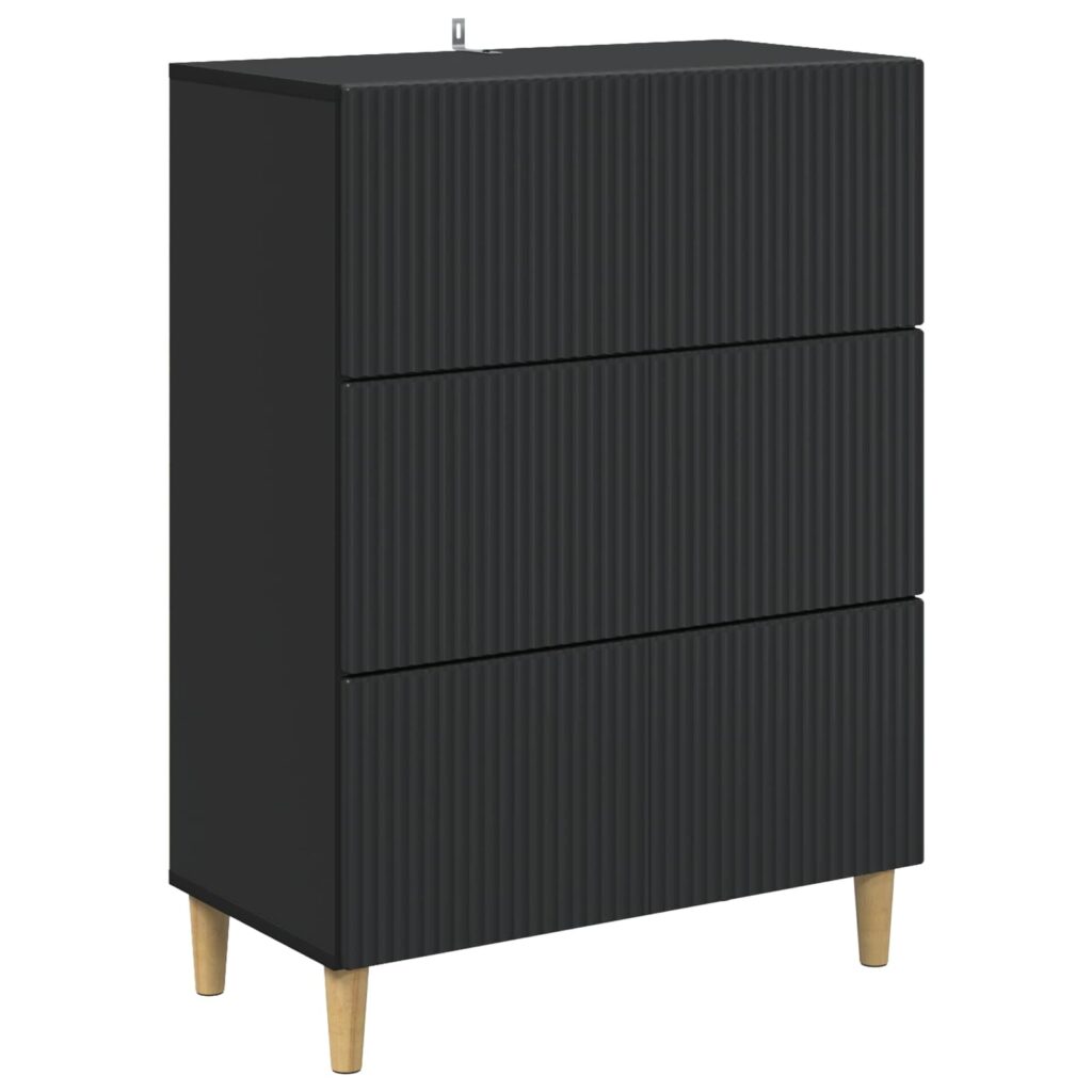 Laatikkokaappi Musta 66 x 34,5 x 90 cm Tekninen puu