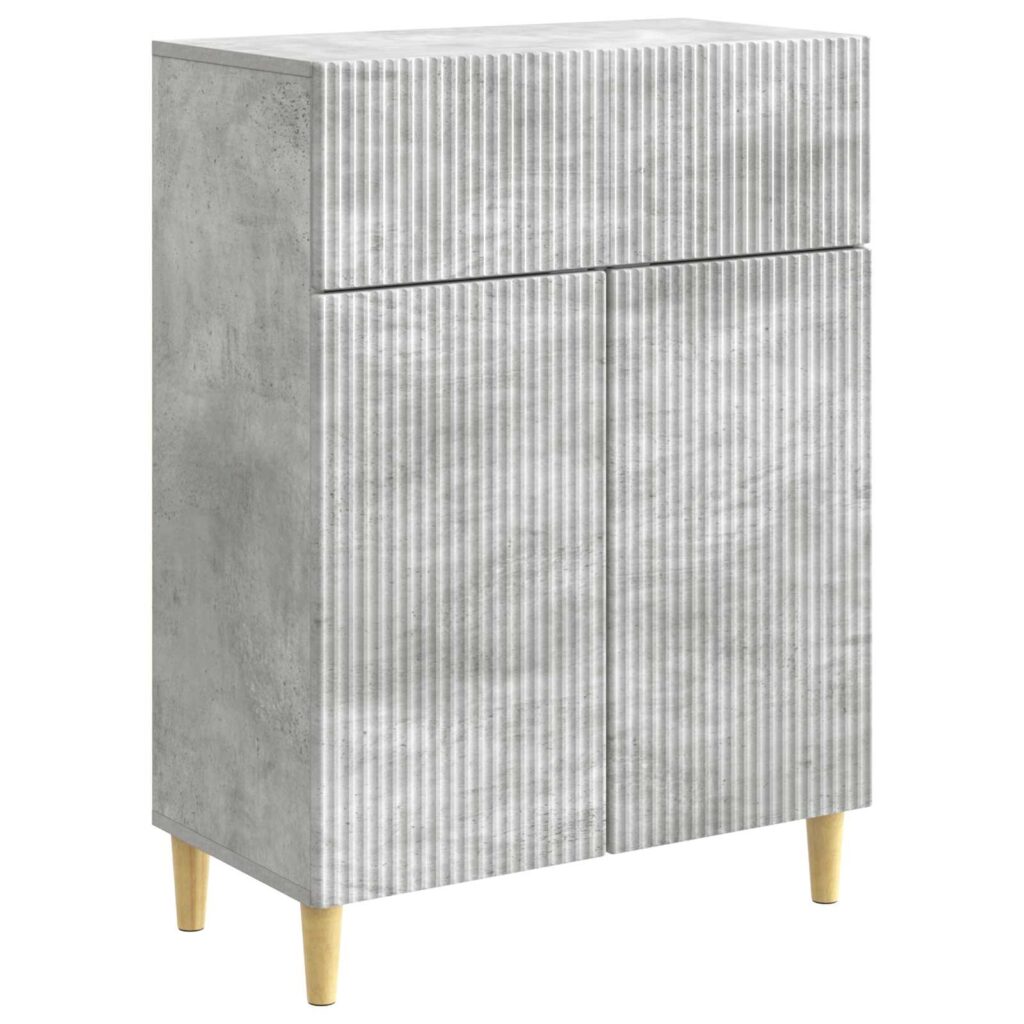 Sivupöytä Betoninharmaa 66 x 34,5 x 90 cm Tekninen puu