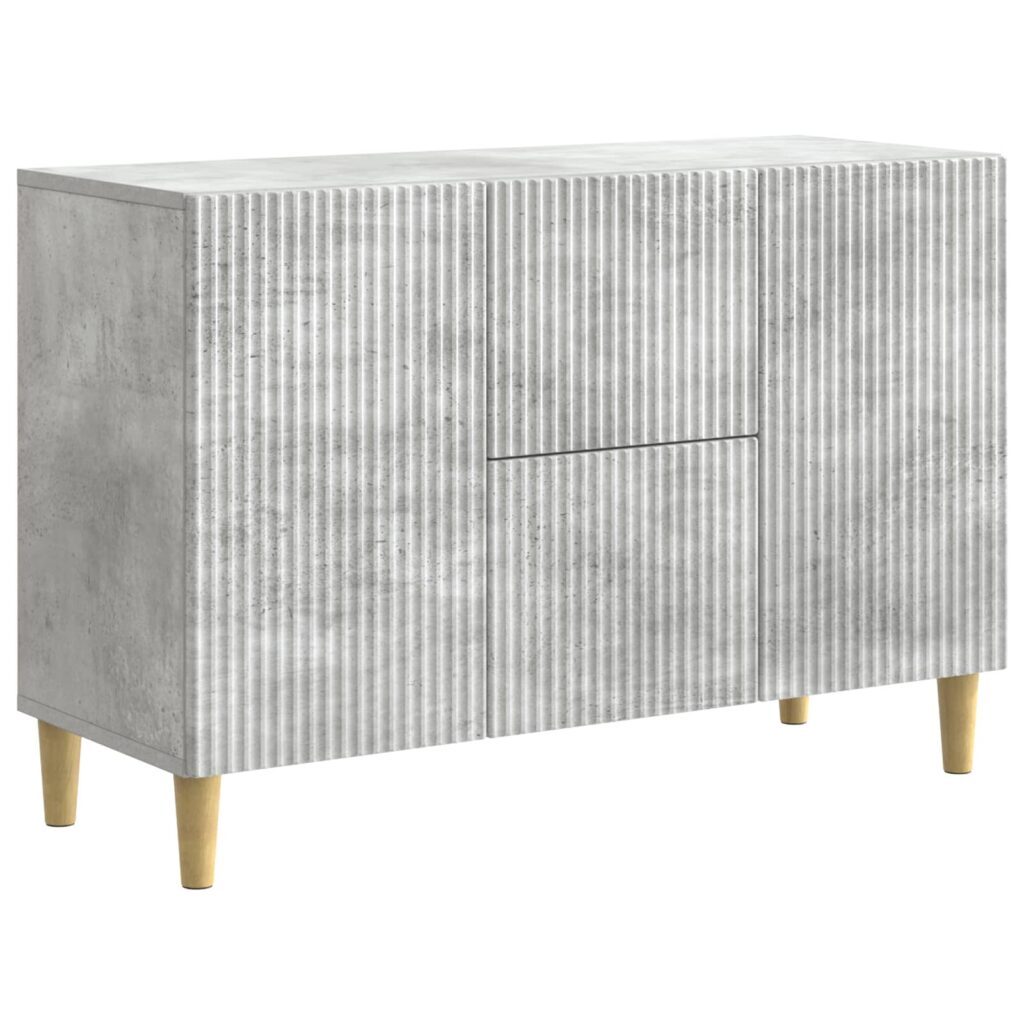 Sivupöytä Betoninharmaa 89 x 34,5 x 60 cm Tekninen puu