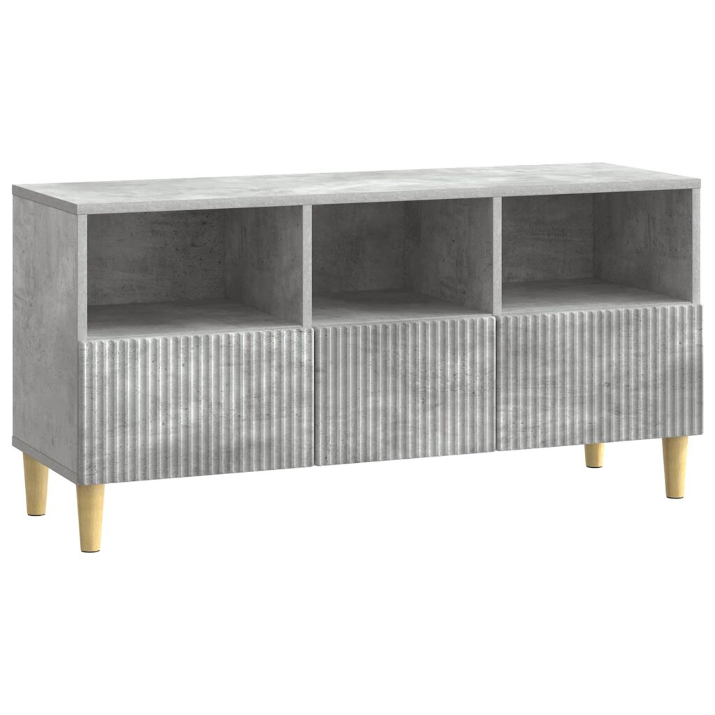 TV-kaappi Betoninharmaa 102 x 34,5 x 50 cm Tekninen puu