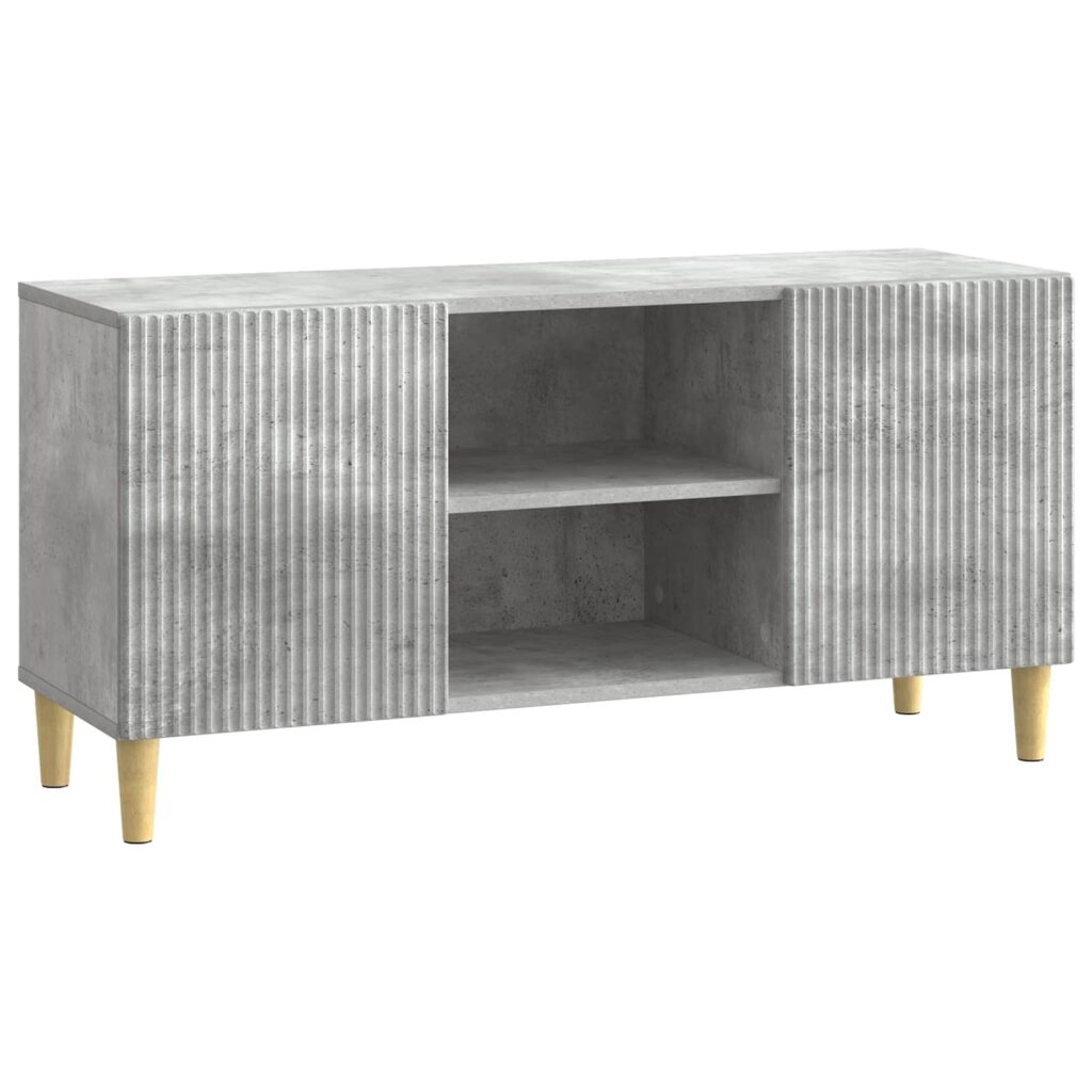 TV-kaappi Betoninharmaa 102 x 34,5 x 50 cm Tekninen puu