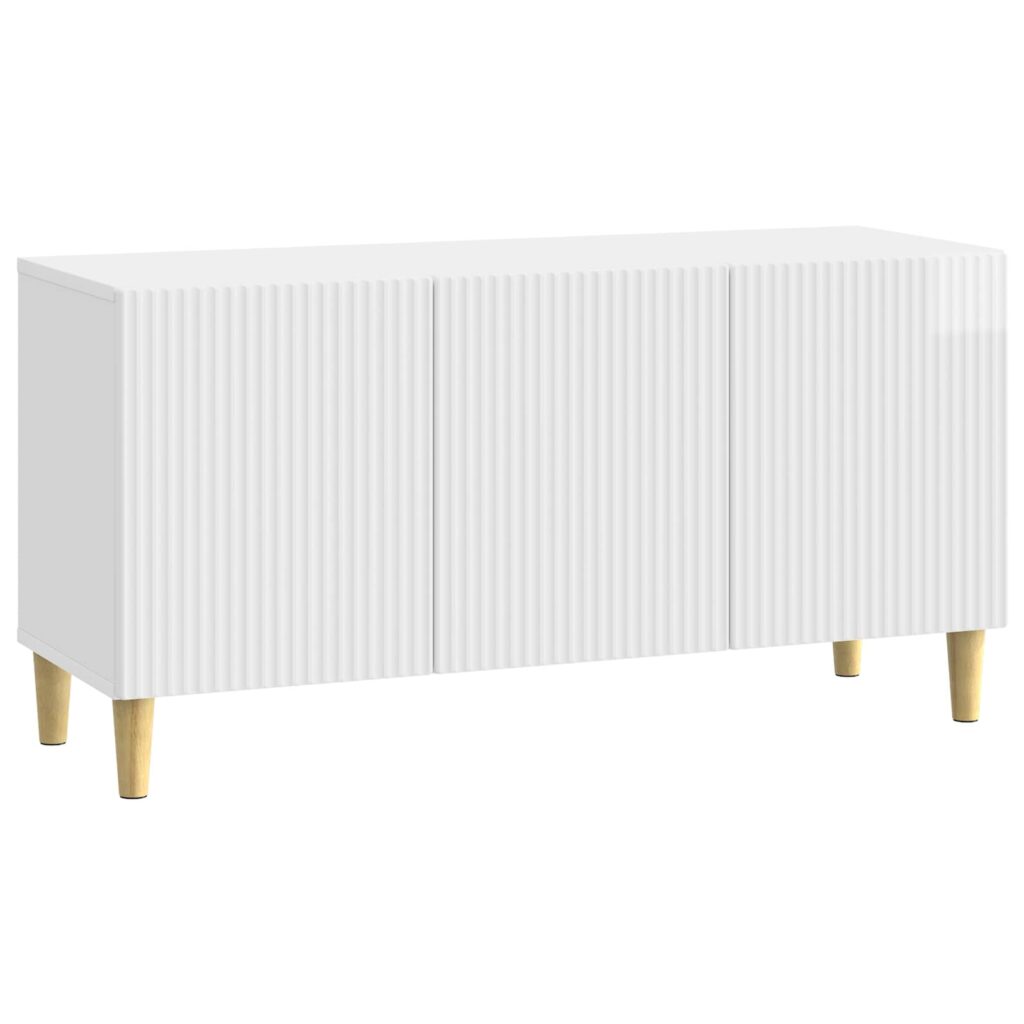 TV-kaappi Korkeakiiltoinen valkoinen 99 x 34,5 x 50 cm