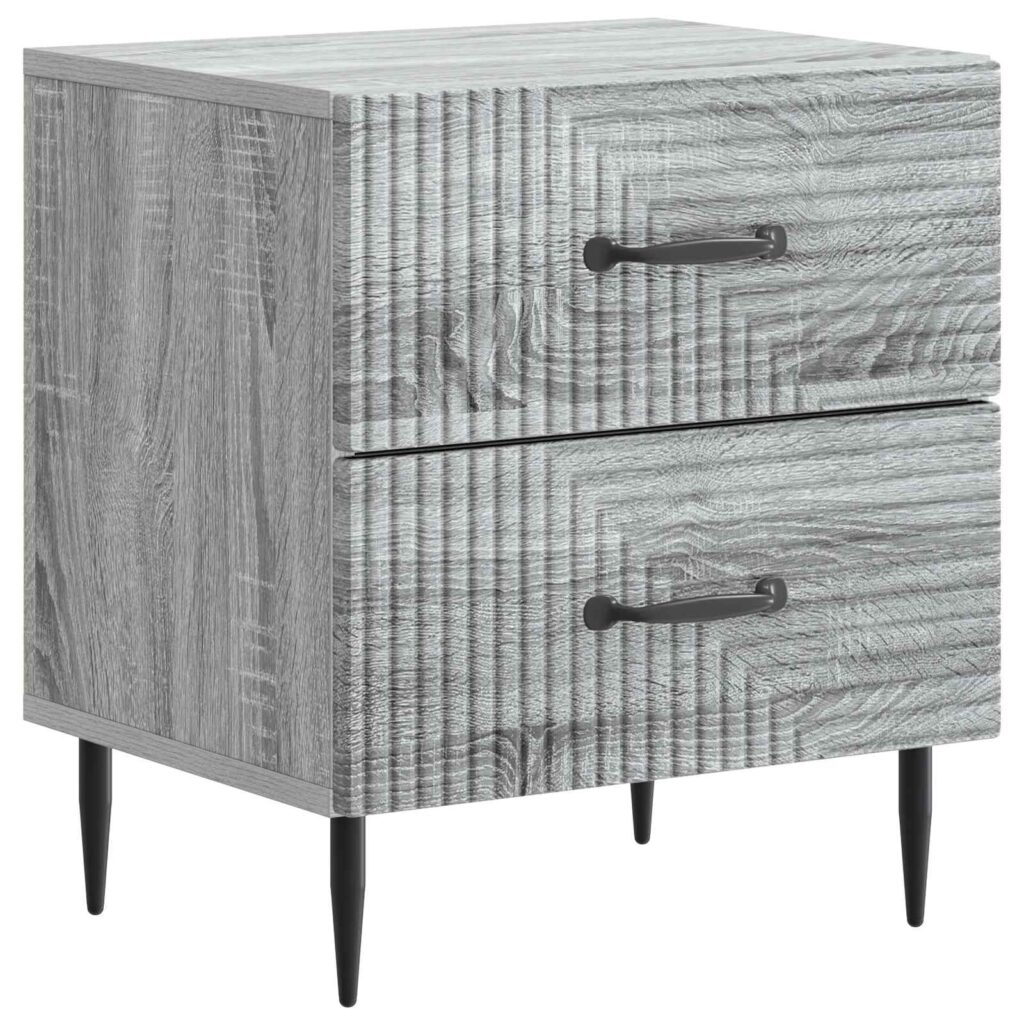 Yöpöytäkaappi Harmaa sonoma 43 x 34,5 x 47,5 cm Tekninen puu