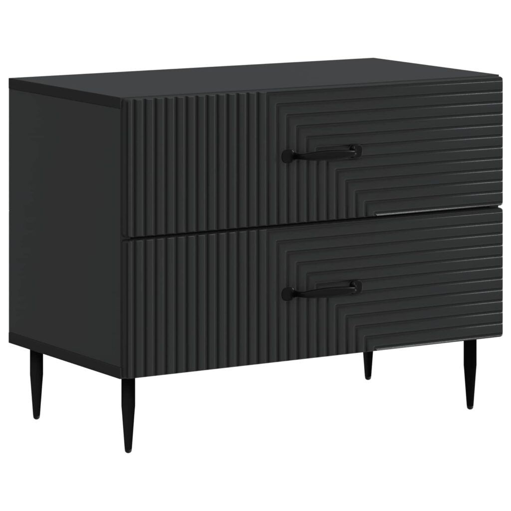 Yöpöytäkaappi Musta 62 x 34,5 x 47,5 cm Tekninen puu