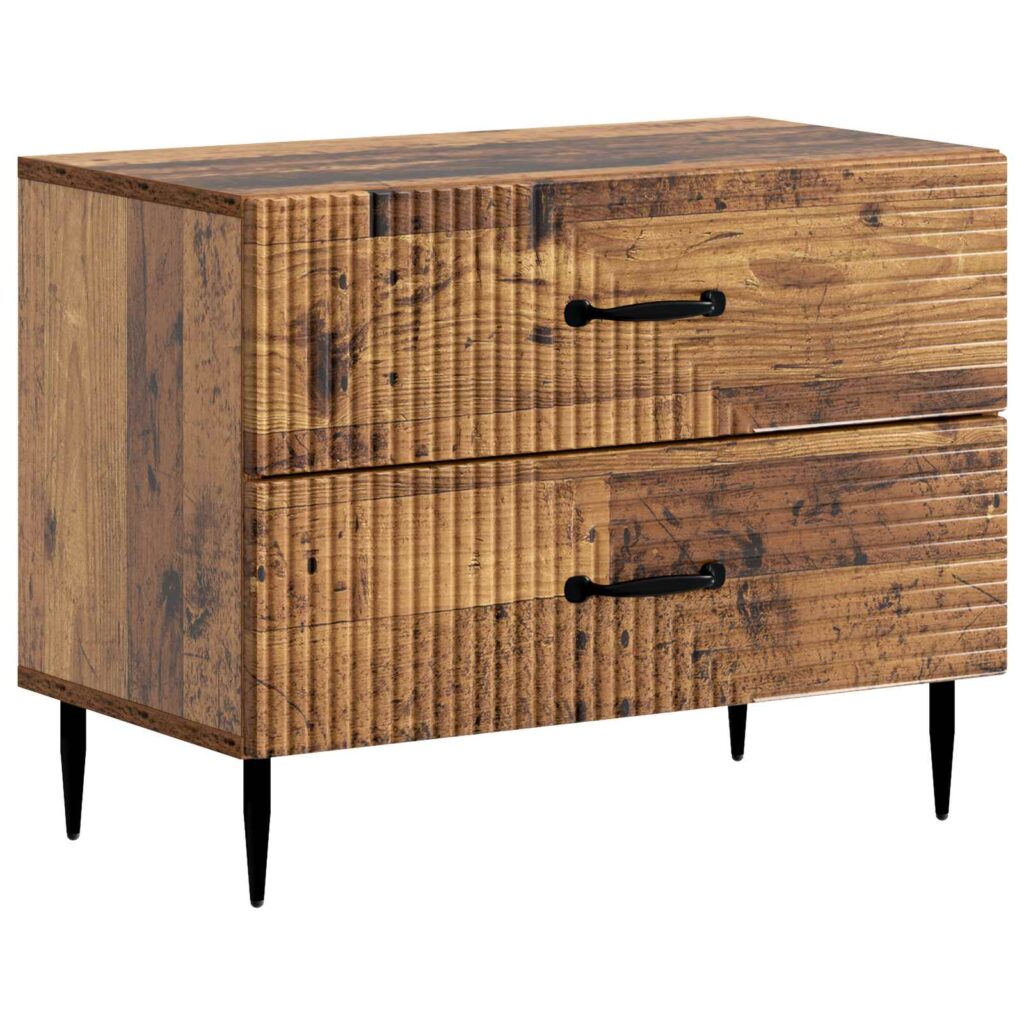 Yöpöytäkaappi Vanha puu 62 x 34,5 x 47,5 cm Tekninen puu