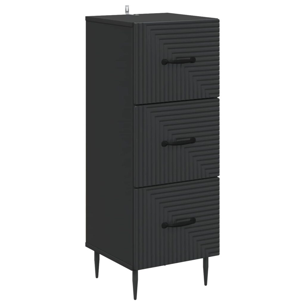 Laatikkokaappi Musta 33 x 34,5 x 89,5 cm Tekninen puu