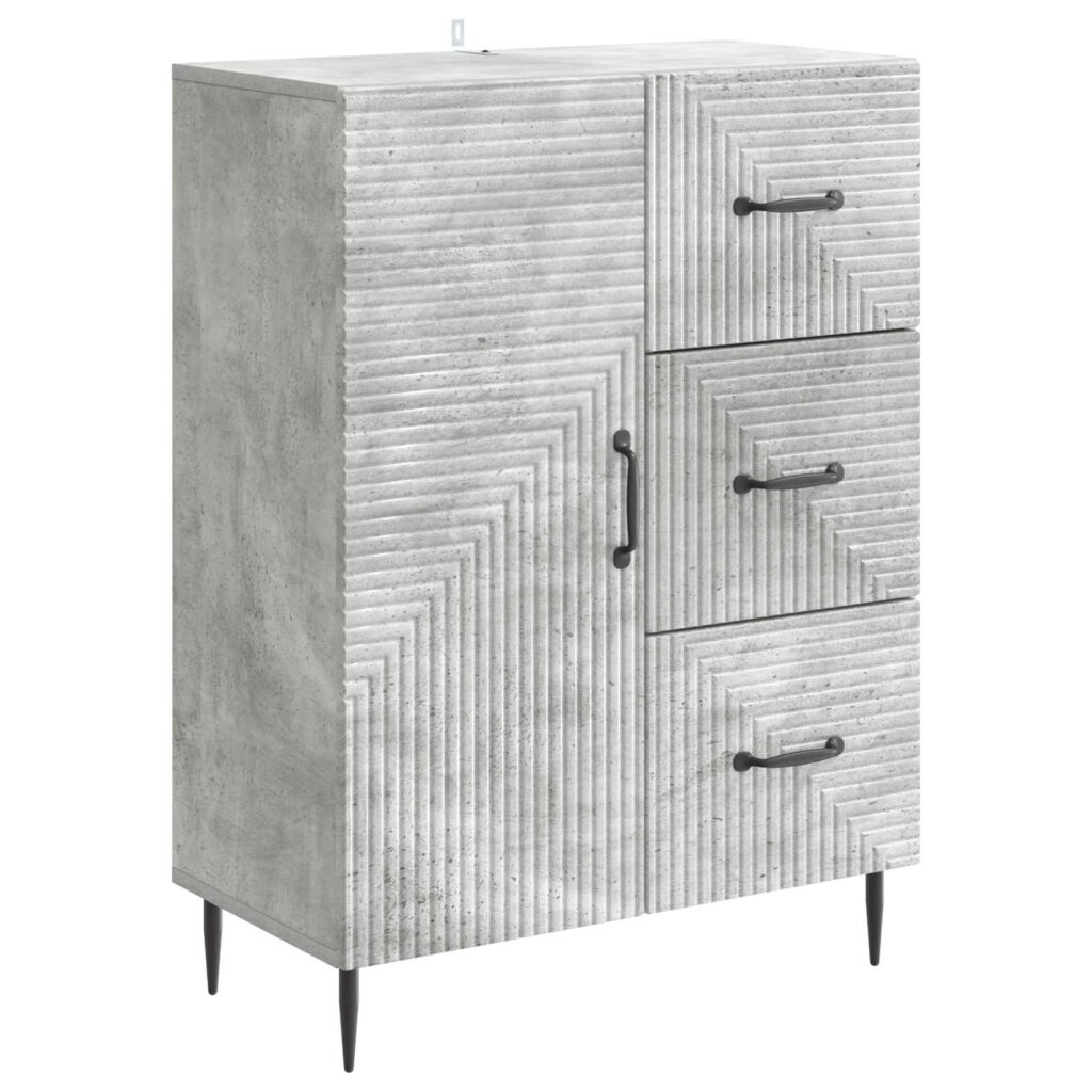 Sivupöytä Betoninharmaa 66 x 34,5 x 89,5 cm Tekninen puu