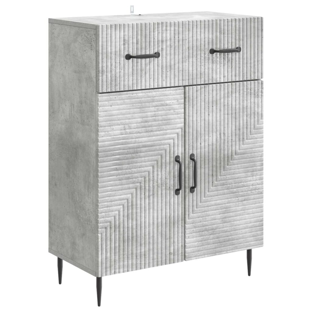 Sivupöytä Betoninharmaa 66 x 34,5 x 89,5 cm Tekninen puu