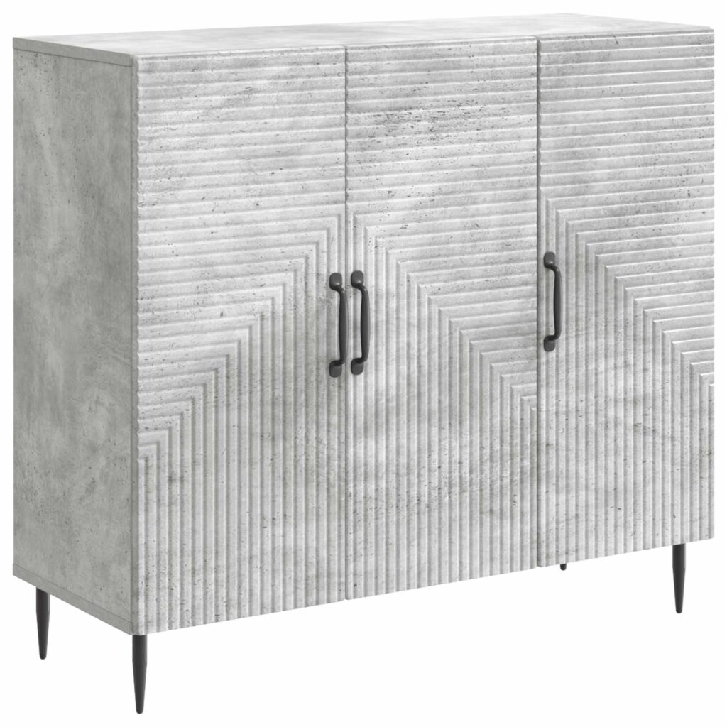 Sivupöytä Betoninharmaa 89 x 34,5 x 80 cm Tekninen puu