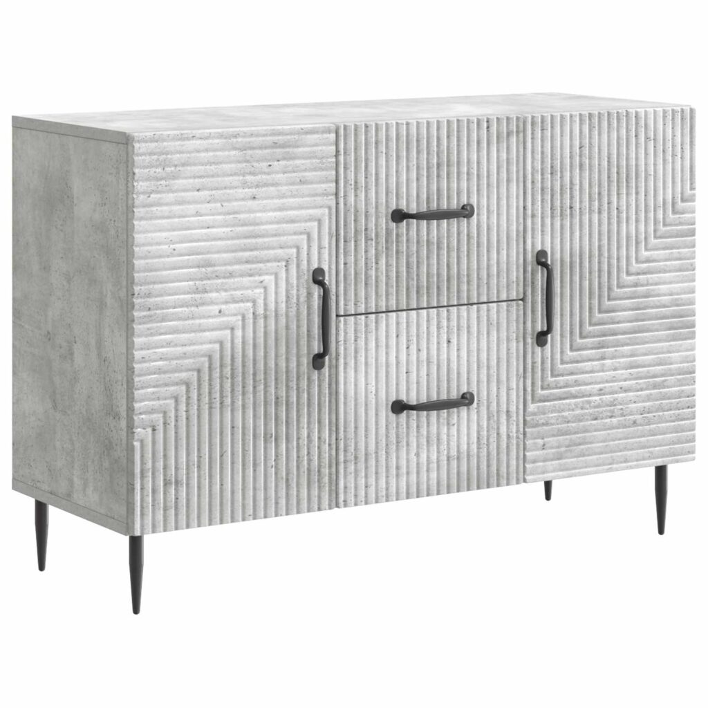 Sivupöytä Betoninharmaa 89 x 34,5 x 60 cm Tekninen puu