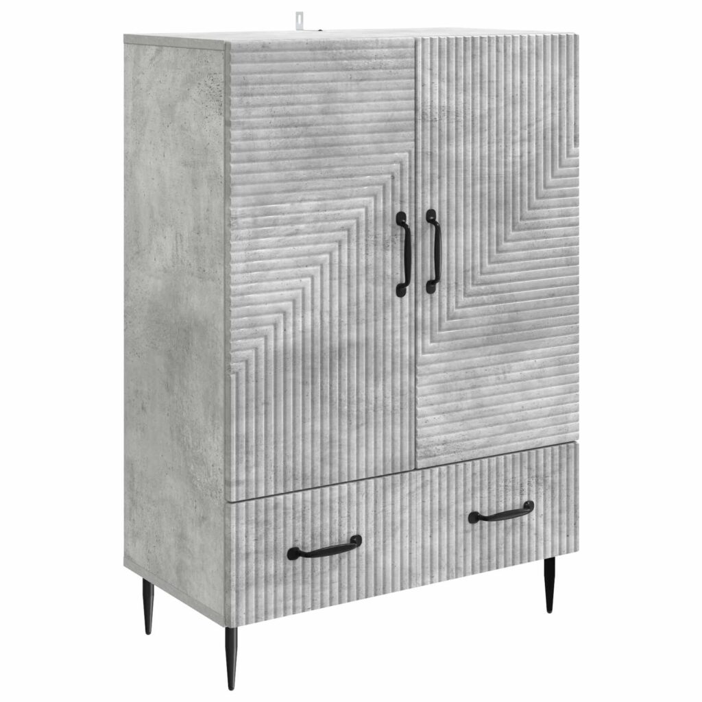 Sivupöytä Betoninharmaa 66 x 34,5 x 95 cm Tekninen puu