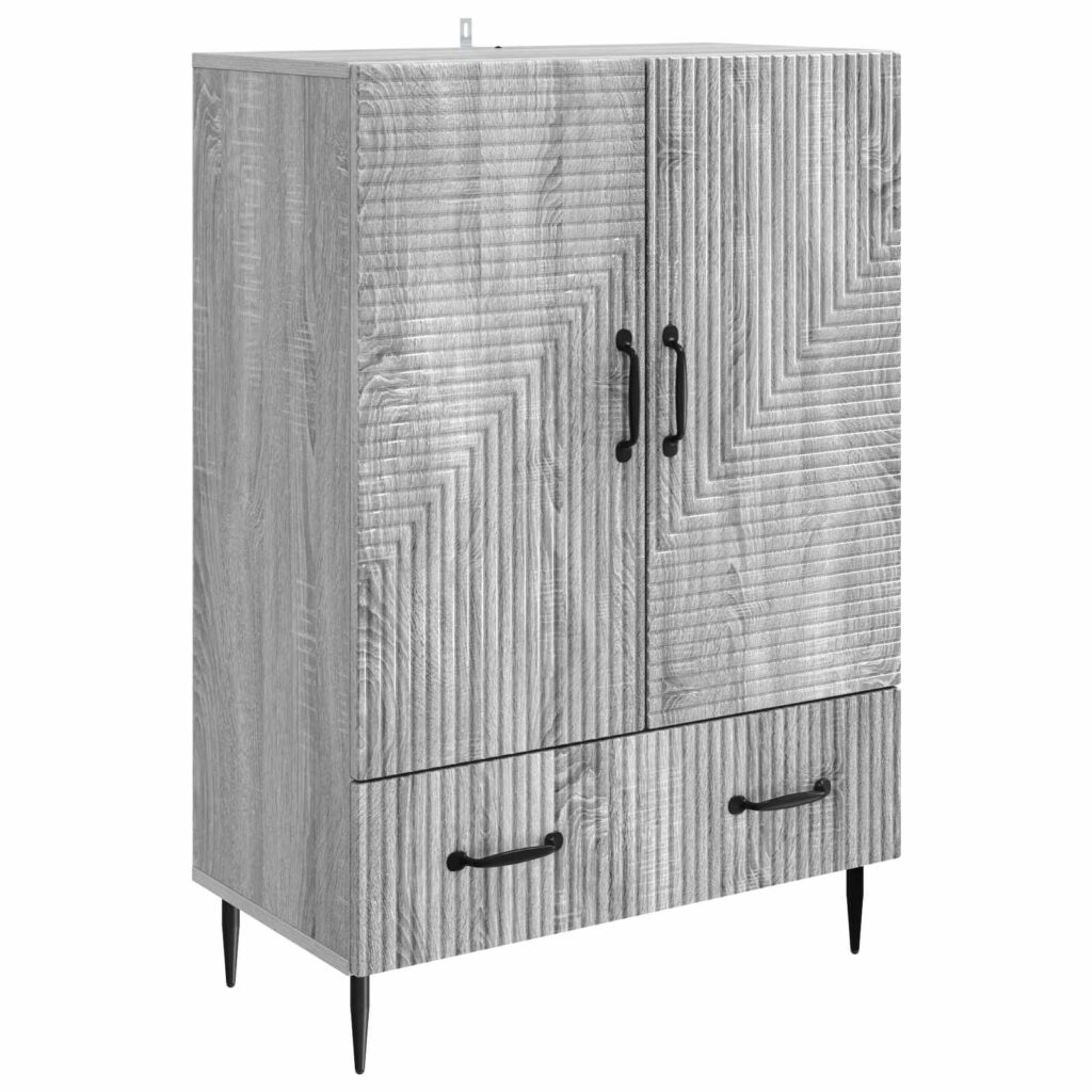 Sivupöytä Harmaa sonoma 66 x 34,5 x 95 cm Tekninen puu