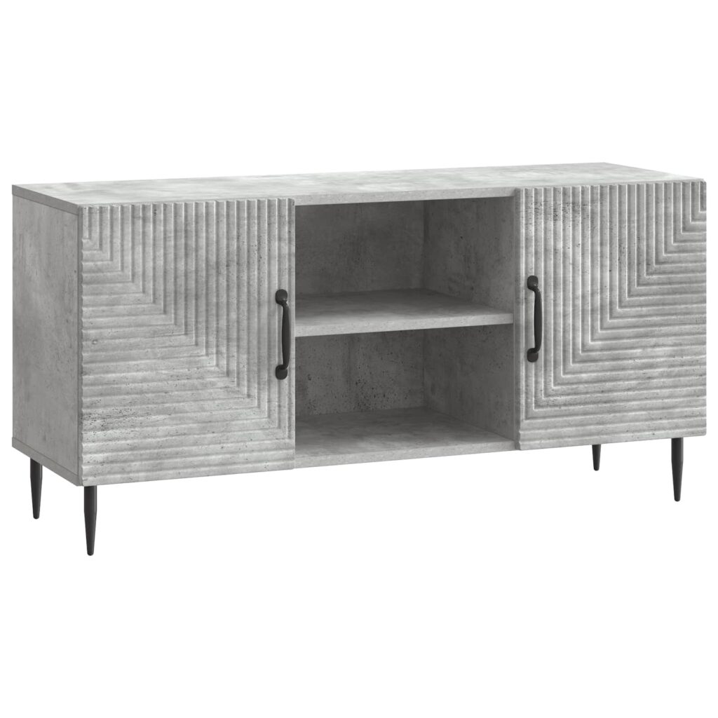 TV-kaappi Betoninharmaa 102 x 34,5 x 50 cm Tekninen puu