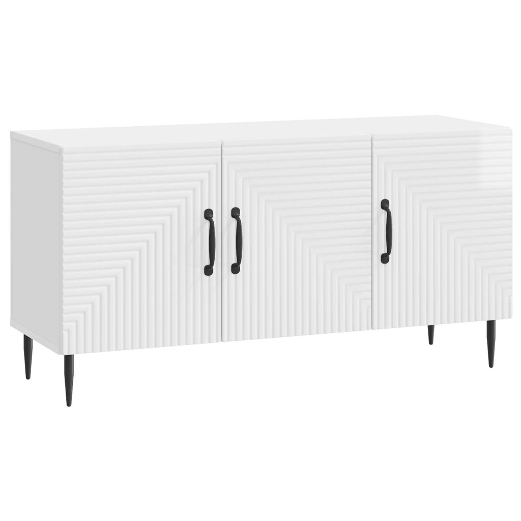 TV-kaappi Korkeakiiltoinen valkoinen 99 x 34,5 x 50 cm