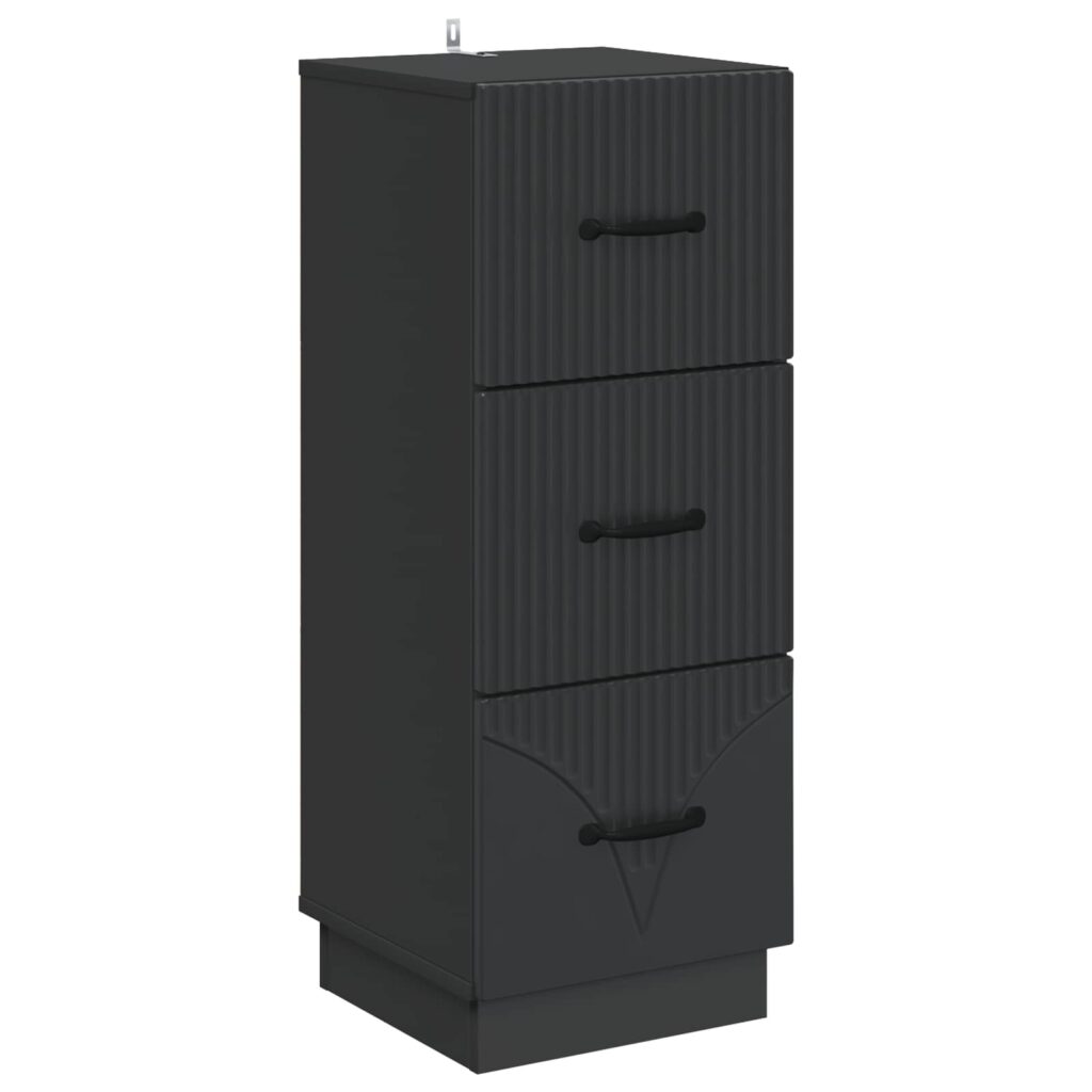 Laatikkokaappi Musta 33 x 34,5 x 87 cm Tekninen puu