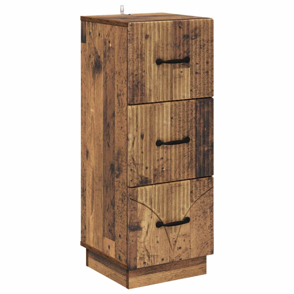 Laatikkokaappi Vanha puu 33 x 34,5 x 87 cm Tekninen puu