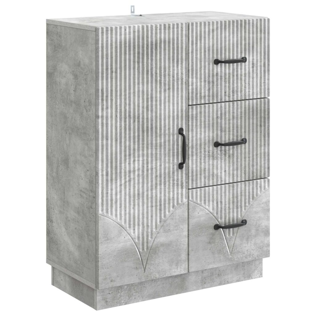 Sivupöytä Betoninharmaa 66 x 34,5 x 87 cm Tekninen puu