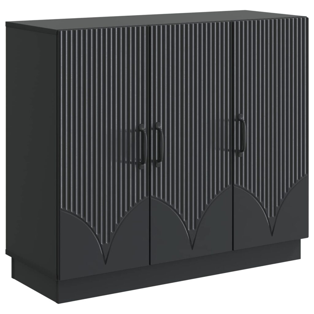 Sivupöytä Musta 89 x 34,5 x 77 cm Tekninen puu