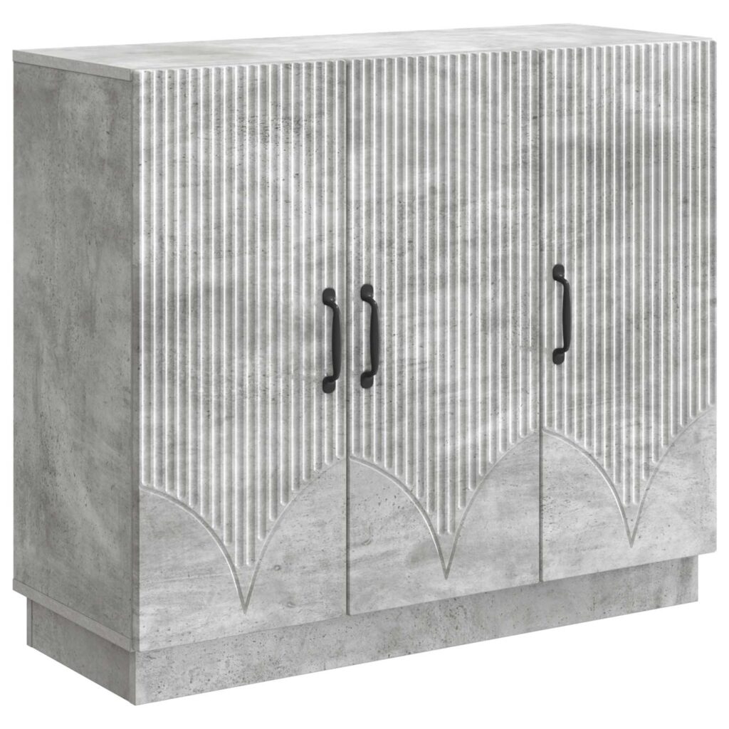 Sivupöytä Betoninharmaa 89 x 34,5 x 77 cm Tekninen puu