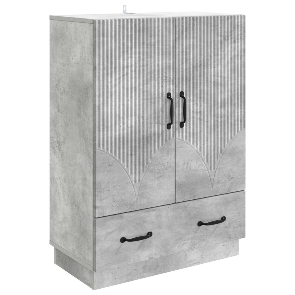 Sivupöytä Betoninharmaa 66 x 34,5 x 92 cm Tekninen puu