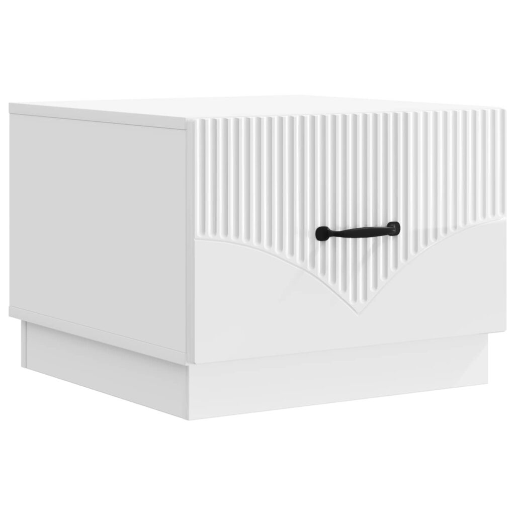 Sohvapöytä Korkeakiiltoinen valkoinen 49 x 50 x 37 cm