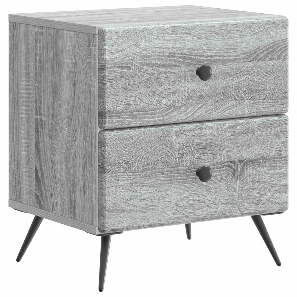 Yöpöytäkaappi Harmaa sonoma 43 x 34,5 x 47,5 cm Tekninen puu