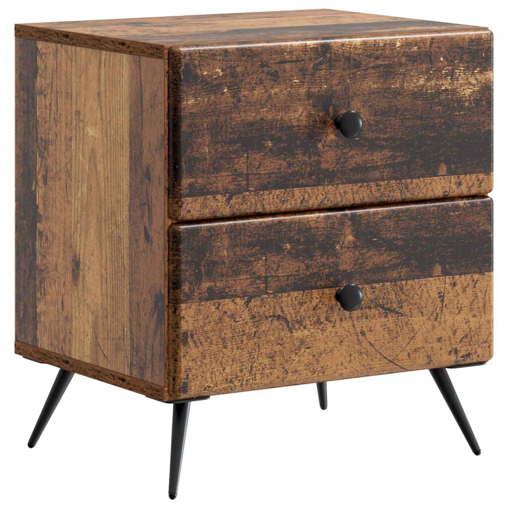 Yöpöytäkaappi Vanha puu 43 x 34,5 x 47,5 cm Tekninen puu