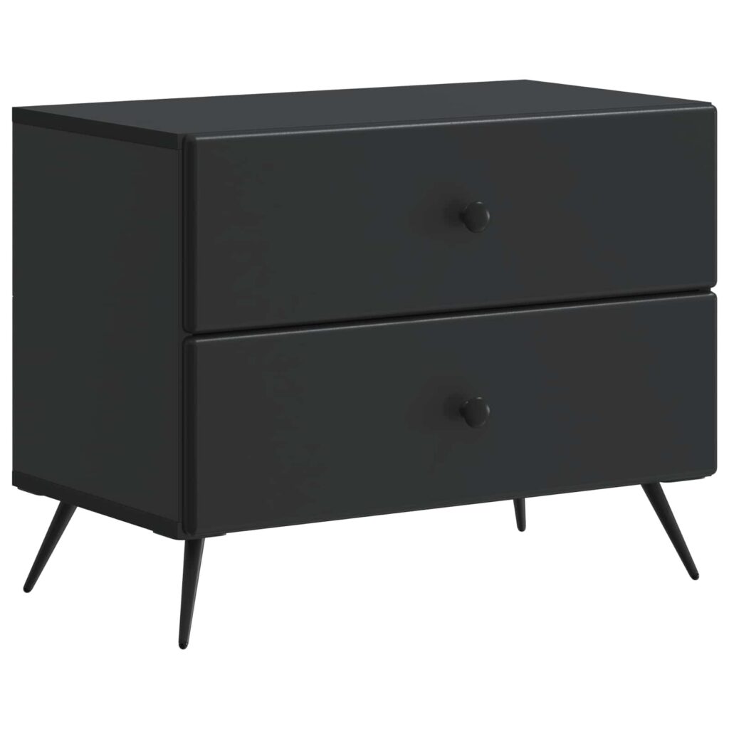 Yöpöytäkaappi Musta 62 x 34,5 x 47,5 cm Tekninen puu