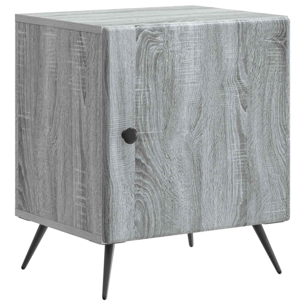 Yöpöytäkaappi Harmaa sonoma 43 x 34,5 x 50 cm Tekninen puu