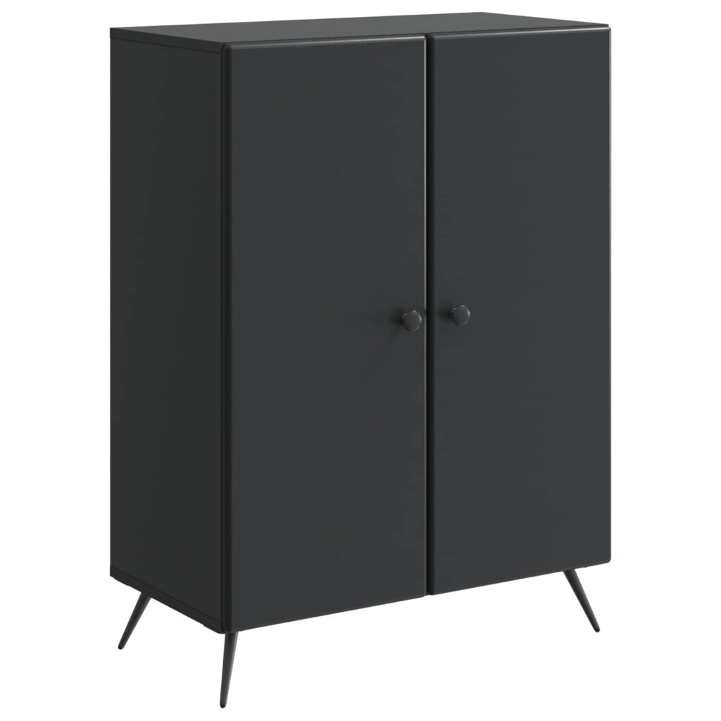 Sivupöytä Musta 66 x 34,5 x 90 cm Tekninen puu