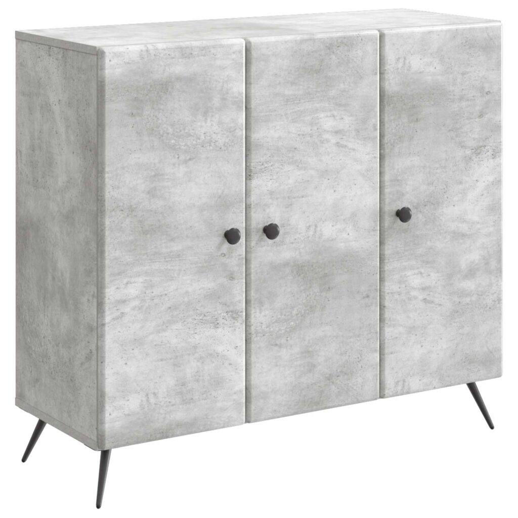 Sivupöytä Betoninharmaa 89 x 34,5 x 80 cm Tekninen puu