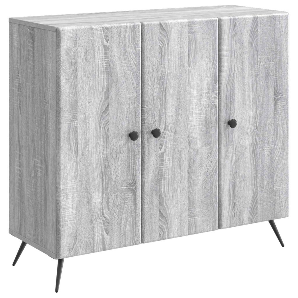 Sivupöytä Harmaa sonoma 89 x 34,5 x 80 cm Tekninen puu