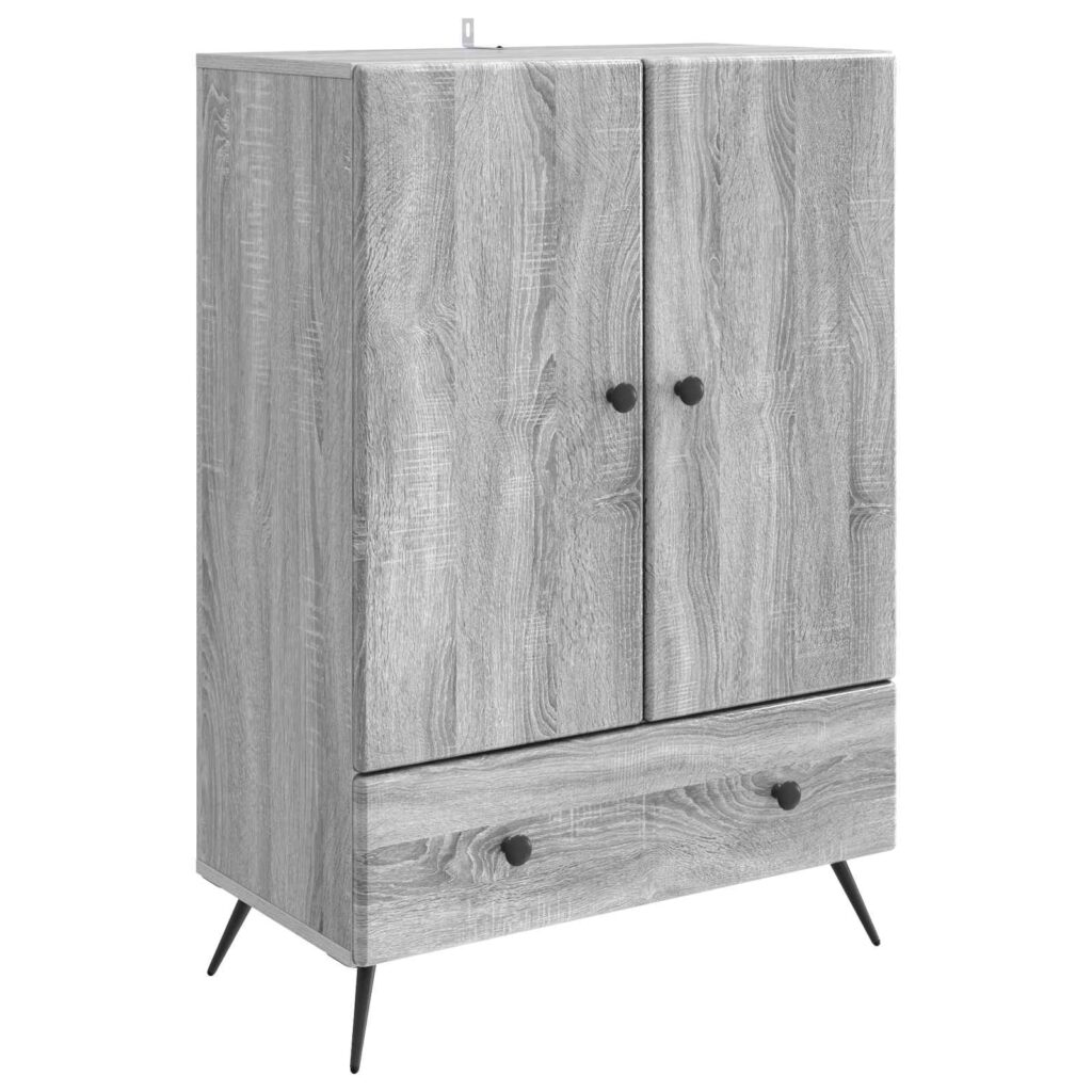 Sivupöytä Harmaa sonoma 66 x 34,5 x 95 cm Tekninen puu