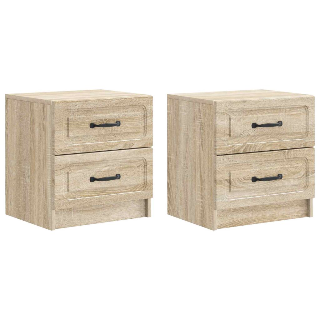 Yöpöytäkaappi 2 pcs Sonoma-tammi 43 x 34,5 x 44,5 cm