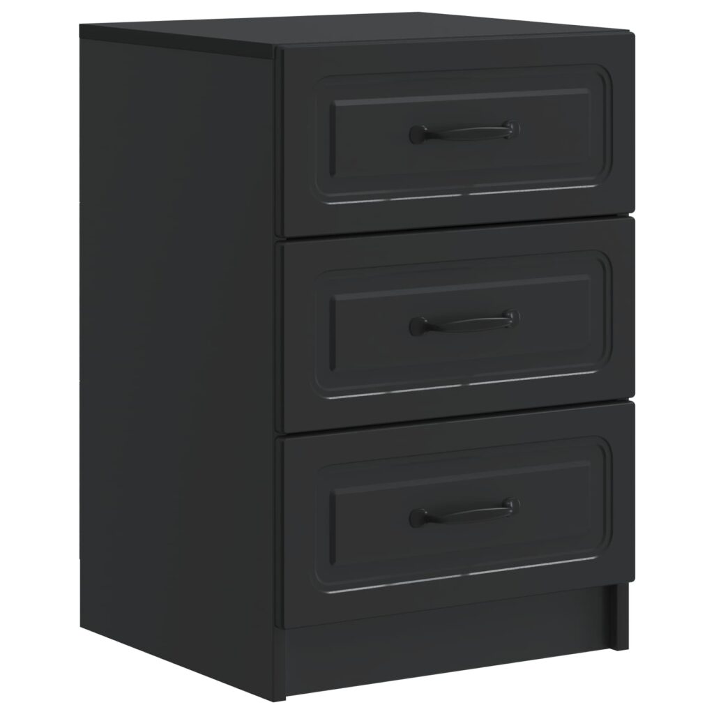 Yöpöytäkaappi Musta 43 x 41 x 63,5 cm Tekninen puu