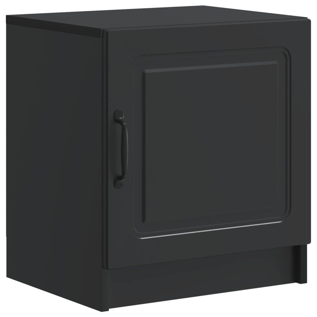 Yöpöytäkaappi Musta 43 x 34,5 x 47 cm Tekninen puu