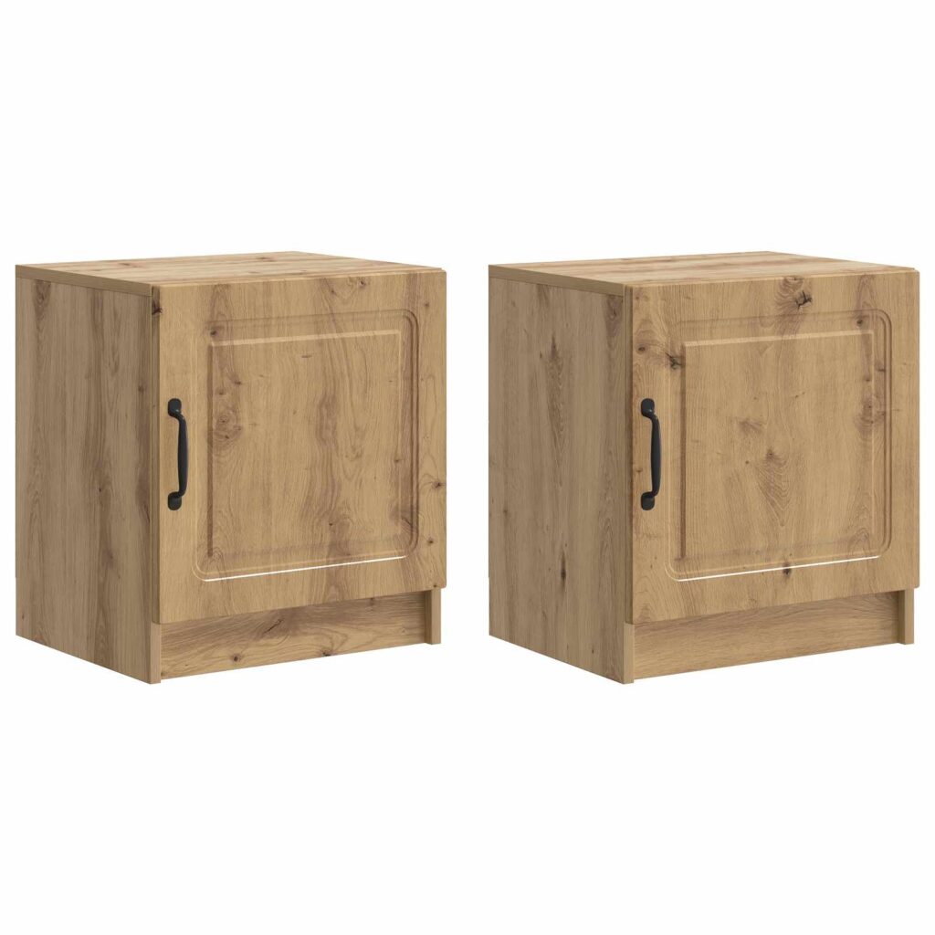 Yöpöytäkaappi 2 pcs Artisaanitammi 43 x 34,5 x 47 cm