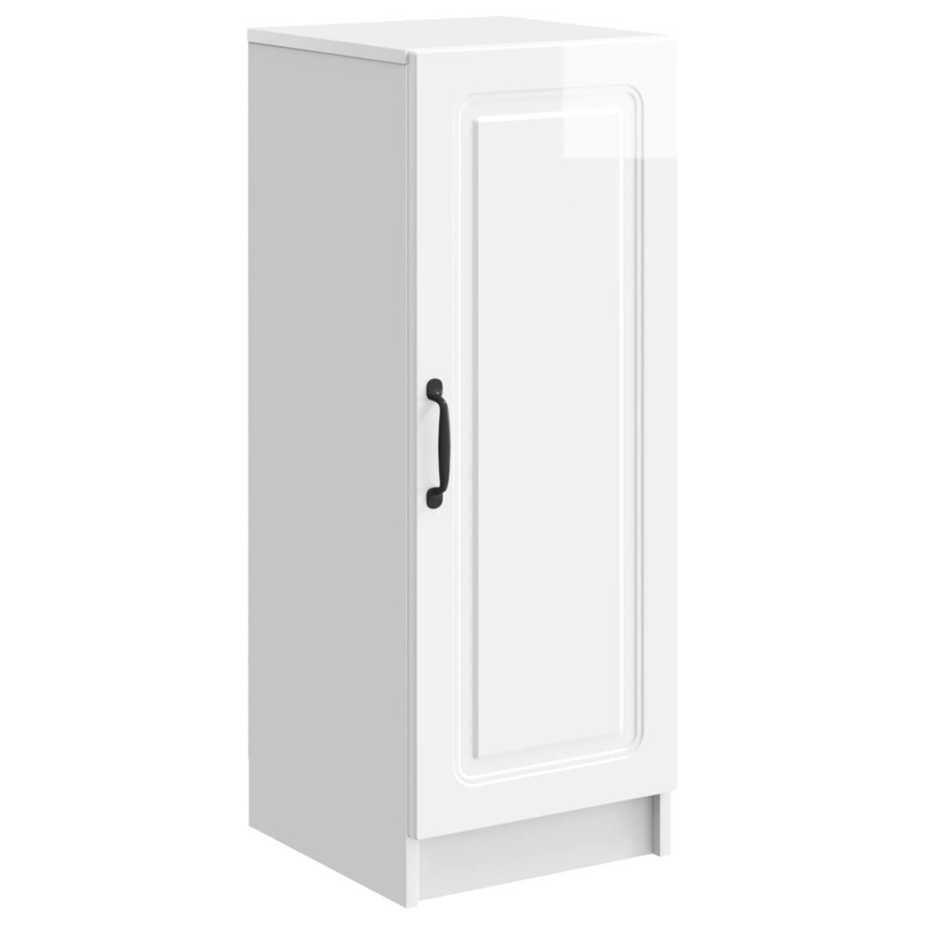 Sivupöytä Korkeakiiltoinen valkoinen 33 x 34,5 x 87 cm