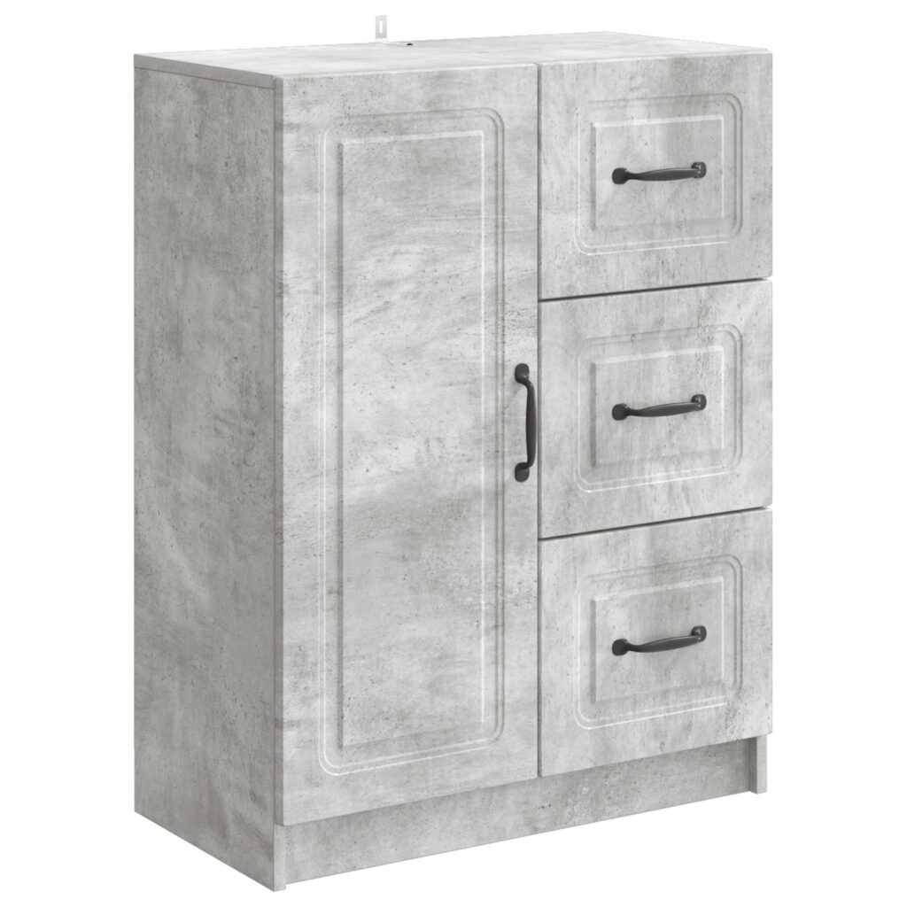 Sivupöytä Betoninharmaa 66 x 34,5 x 87 cm Tekninen puu